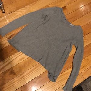 Gray American Eagle Open Back Light Sweater